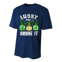 Lucky And I Gnome It Lucky Shamrock St Patrick's Day Squad Performance Sprint T-Shirt