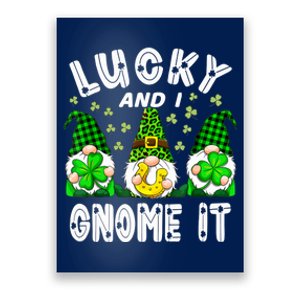 Lucky And I Gnome It Lucky Shamrock St Patrick's Day Squad Poster