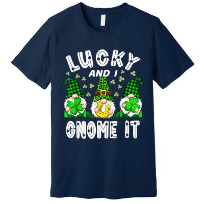 Lucky And I Gnome It Lucky Shamrock St Patrick's Day Squad Premium T-Shirt