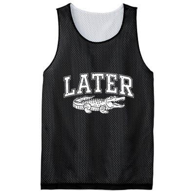 Later Alligator In A While Crocodile Gator Mesh Reversible Basketball Jersey Tank