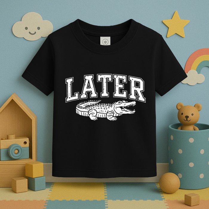 Later Alligator In A While Crocodile Gator Toddler T-Shirt