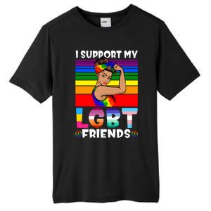 Lgbt Awareness I Support My Lgbt Friends Lgbtq Gay Lesbian Gift Tall Fusion ChromaSoft Performance T-Shirt