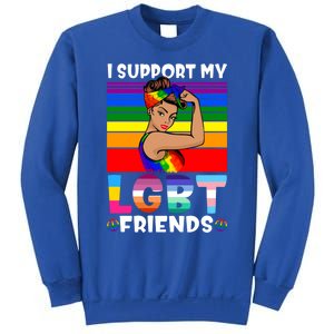 Lgbt Awareness I Support My Lgbt Friends Lgbtq Gay Lesbian Gift Sweatshirt