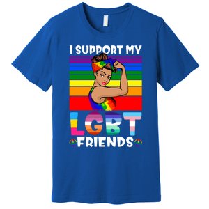 Lgbt Awareness I Support My Lgbt Friends Lgbtq Gay Lesbian Gift Premium T-Shirt