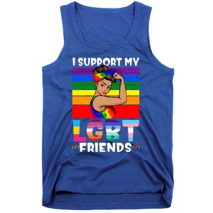 Lgbt Awareness I Support My Lgbt Friends Lgbtq Gay Lesbian Gift Tank Top