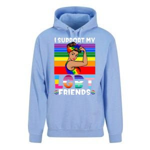 Lgbt Awareness I Support My Lgbt Friends Lgbtq Gay Lesbian Gift Unisex Surf Hoodie