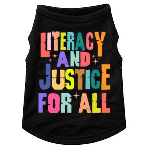 Literacy And Justice For All Reading Book Club Doggie Tank