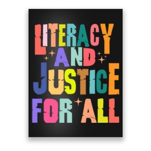 Literacy And Justice For All Reading Book Club Poster