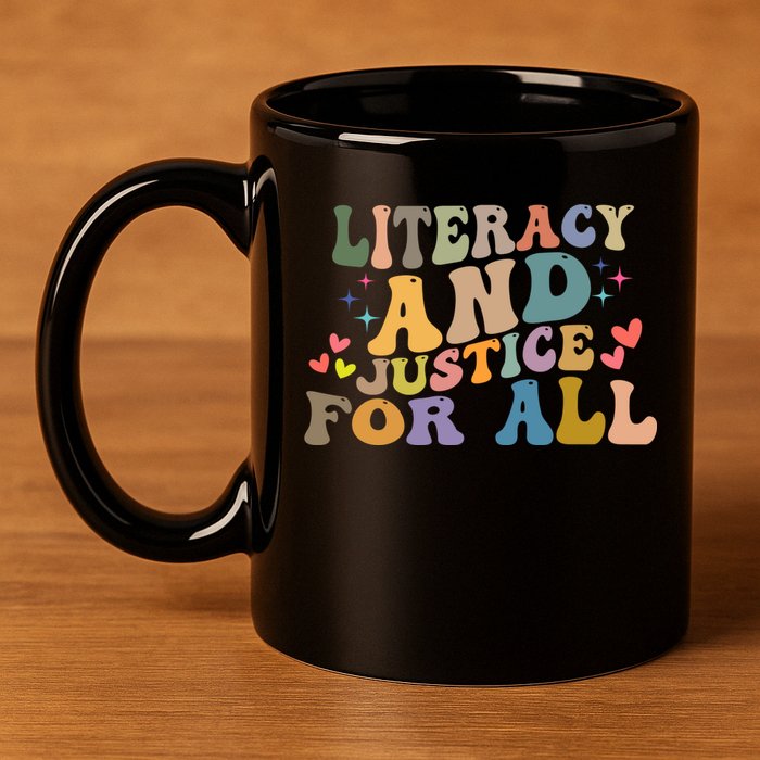 Literacy And Justice For All Reading Book Club 11oz C Handle Ceramic Mug