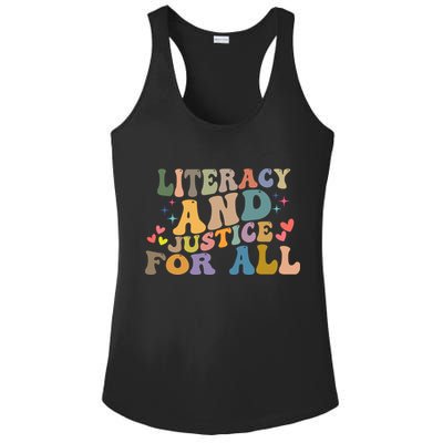 Literacy And Justice For All Reading Book Club Ladies PosiCharge Competitor Racerback Tank