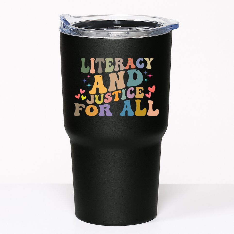 Literacy And Justice For All Reading Book Club Tumbler