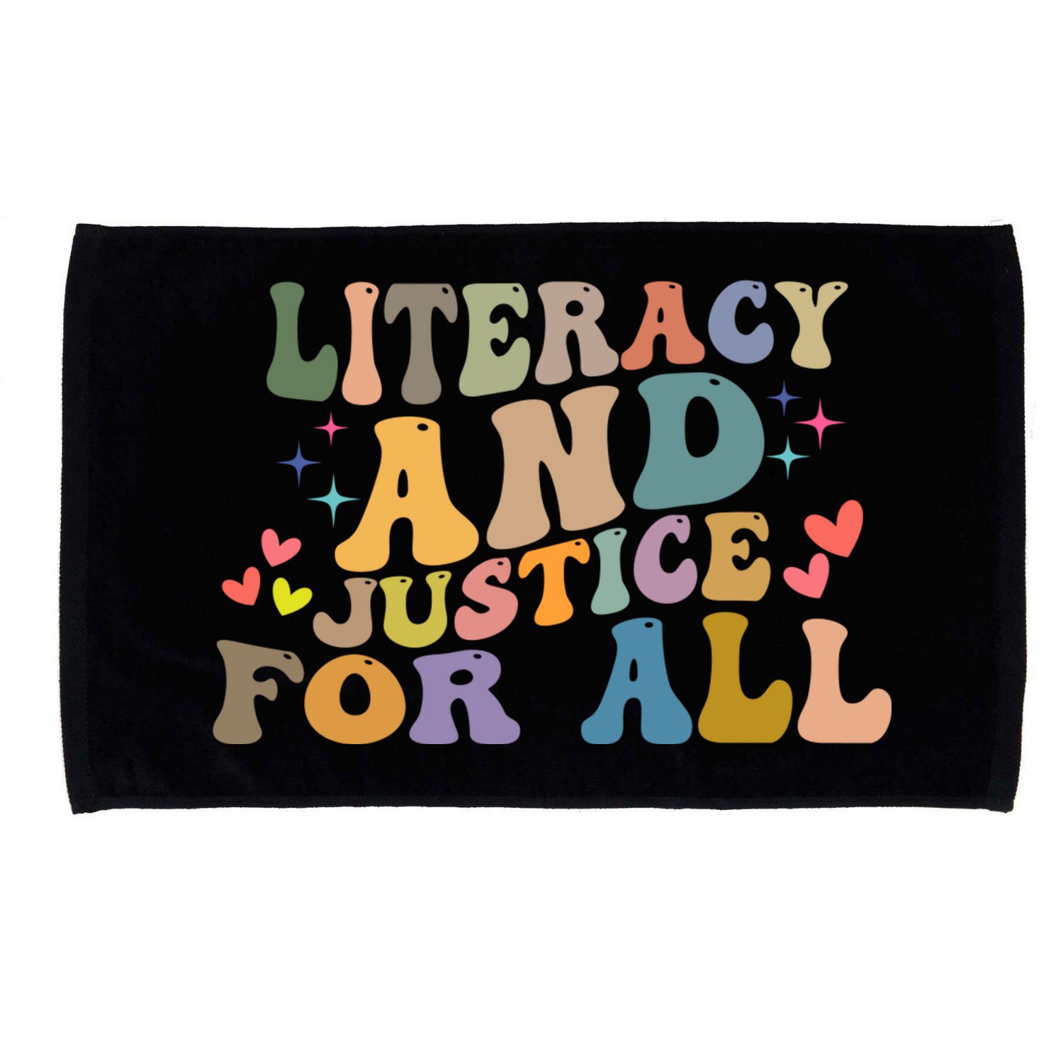 Literacy And Justice For All Reading Book Club Microfiber Hand Towel