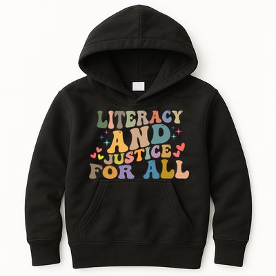 Literacy And Justice For All Reading Book Club Kids Hoodie