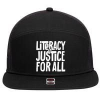 Literacy And Justice All 7 Panel Mesh Trucker Snapback Hat