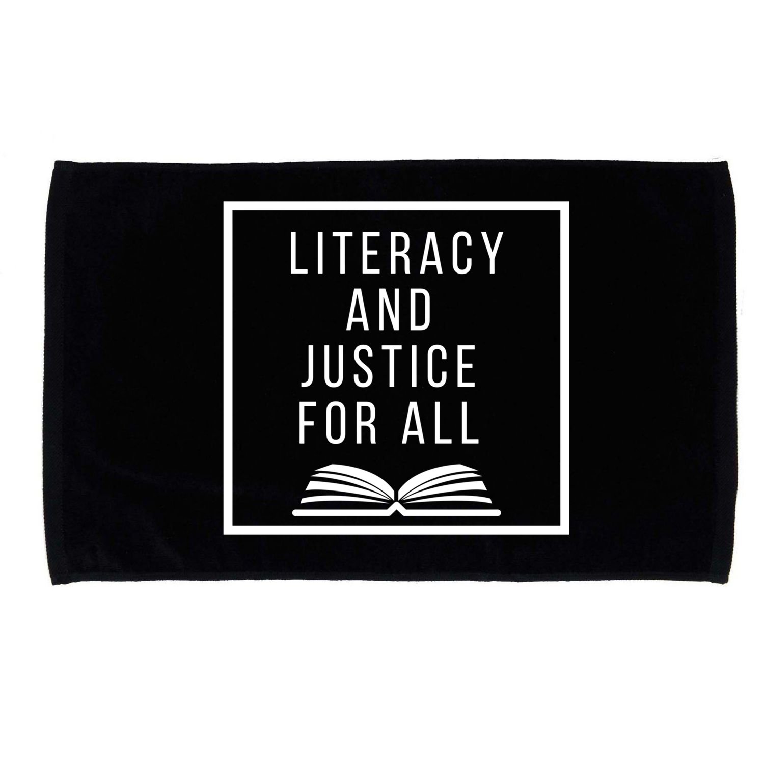 Literacy And Justice For All Social Justice Readingteacher Funny Gift Microfiber Hand Towel
