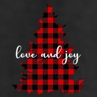 Love And Joy Checkered Christmas Tree Cool Comfort Performance Bucket Hat