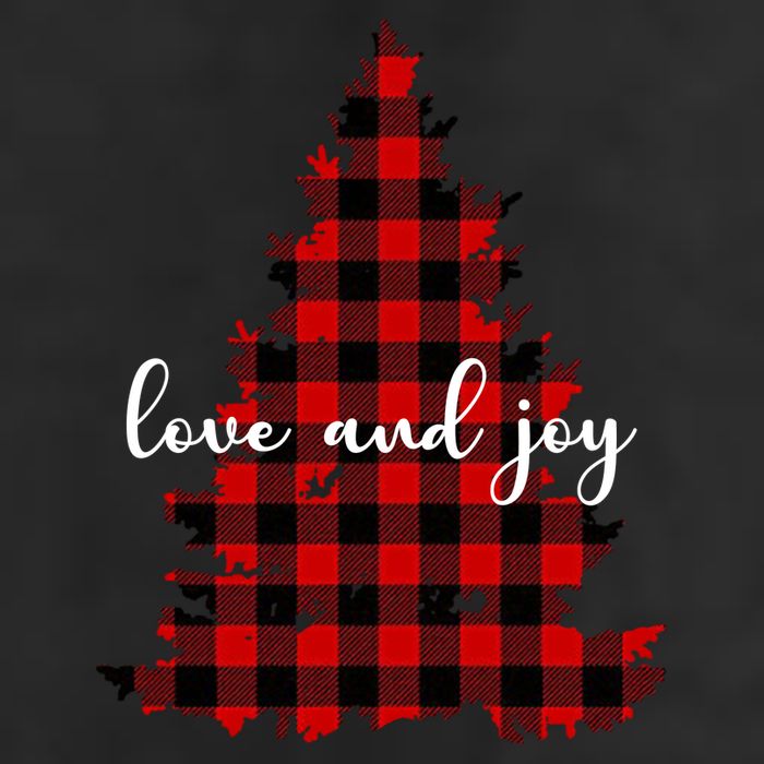 Love And Joy Checkered Christmas Tree Cool Comfort Performance Bucket Hat