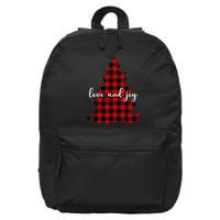 Love And Joy Checkered Christmas Tree 16 in Basic Backpack
