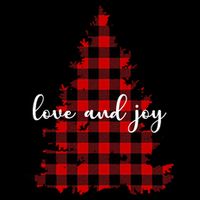 Love And Joy Checkered Christmas Tree 16 in Basic Backpack