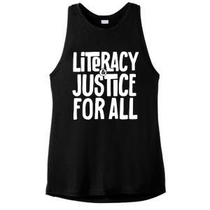 Literacy And Justice For All Literacy Education Ladies PosiCharge Tri-Blend Wicking Tank