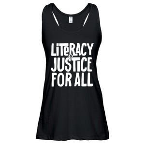 Literacy And Justice For All Literacy Education Ladies Essential Flowy Tank