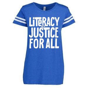 Literacy And Justice For All Literacy Education Enza Ladies Jersey Football T-Shirt