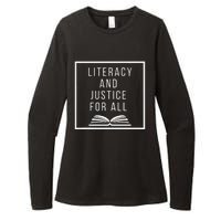 Literacy And Justice For All Literacy Teacher Reading Womens CVC Long Sleeve Shirt