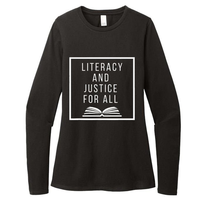 Literacy And Justice For All Literacy Teacher Reading Womens CVC Long Sleeve Shirt