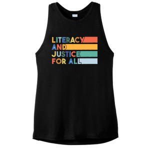 Literacy And Justice For All Reading Literacy Education Ladies PosiCharge Tri-Blend Wicking Tank