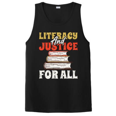 Literacy and Justice for All Teachers Education Librarian PosiCharge Competitor Tank