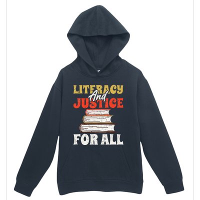 Literacy and Justice for All Teachers Education Librarian Urban Pullover Hoodie