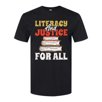 Literacy and Justice for All Teachers Education Librarian Softstyle® CVC T-Shirt