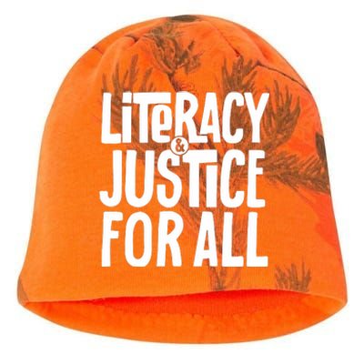 Literacy And Justice For All Teacher Gift Kati - Camo Knit Beanie