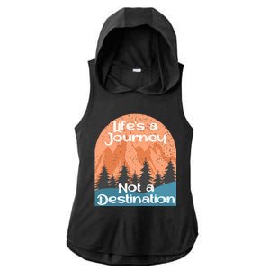 LifeS A Journey Not A Destination Ladies PosiCharge Tri-Blend Wicking Draft Hoodie Tank