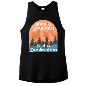 LifeS A Journey Not A Destination Ladies PosiCharge Tri-Blend Wicking Tank