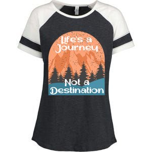 LifeS A Journey Not A Destination Enza Ladies Jersey Colorblock Tee