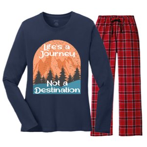 LifeS A Journey Not A Destination Women's Long Sleeve Flannel Pajama Set 