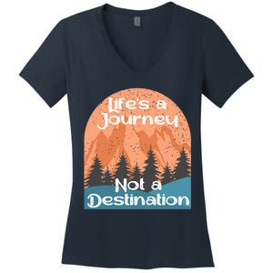 LifeS A Journey Not A Destination Women's V-Neck T-Shirt