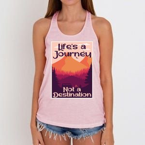 LifeS A Journey Not A Destination Women's Knotted Racerback Tank