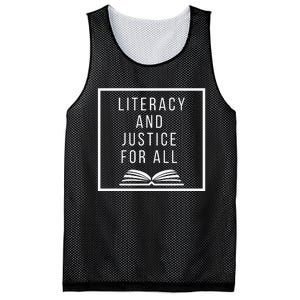 Literacy and Justice for All Literacy Teacher Reading Mesh Reversible Basketball Jersey Tank