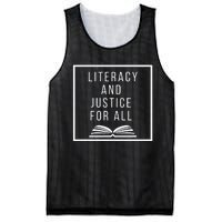 Literacy and Justice for All Literacy Teacher Reading Mesh Reversible Basketball Jersey Tank