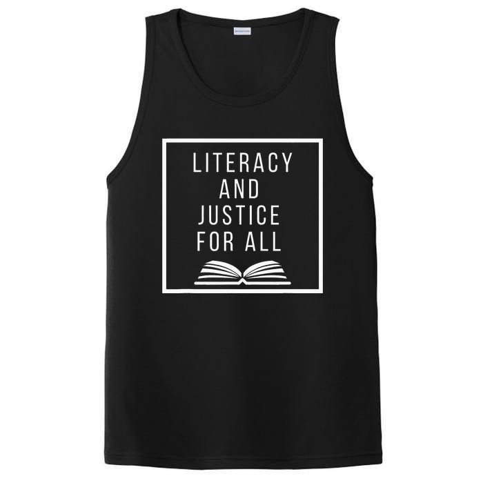 Literacy and Justice for All Literacy Teacher Reading PosiCharge Competitor Tank