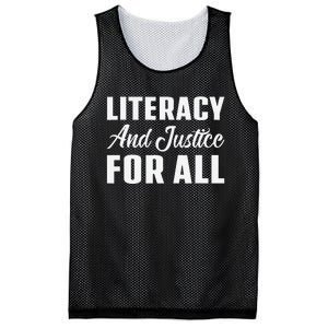 Literacy And Justice For All Retro Book Club Librarian Mesh Reversible Basketball Jersey Tank