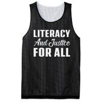 Literacy And Justice For All Retro Book Club Librarian Mesh Reversible Basketball Jersey Tank