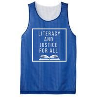 Literacy And Justice For All Social Justice Readingteacher Meaningful Gift Mesh Reversible Basketball Jersey Tank