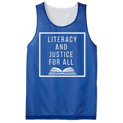 Literacy And Justice For All Social Justice Readingteacher Meaningful Gift Mesh Reversible Basketball Jersey Tank