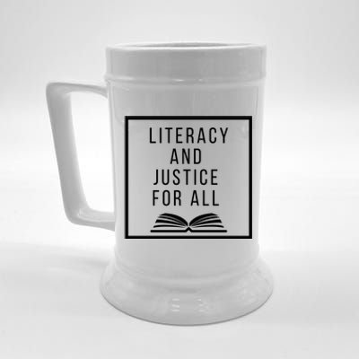 Literacy And Justice For All Social Justice Readingteacher Meaningful Gift Beer Stein