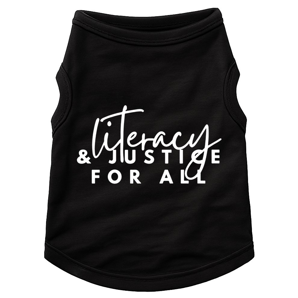 Literacy And Justice For All Gift Doggie Tank