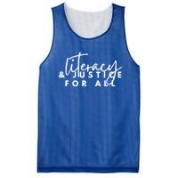 Literacy And Justice For All Gift Mesh Reversible Basketball Jersey Tank