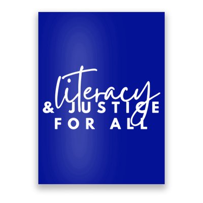 Literacy And Justice For All Gift Poster